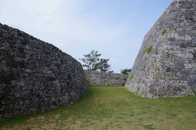 The gigantic walls of the Zakimi castle in Okinawa, Japan built by Gosamaru who was said to be a warrior who helped unify the different conflicting kingdoms of Okinawa.