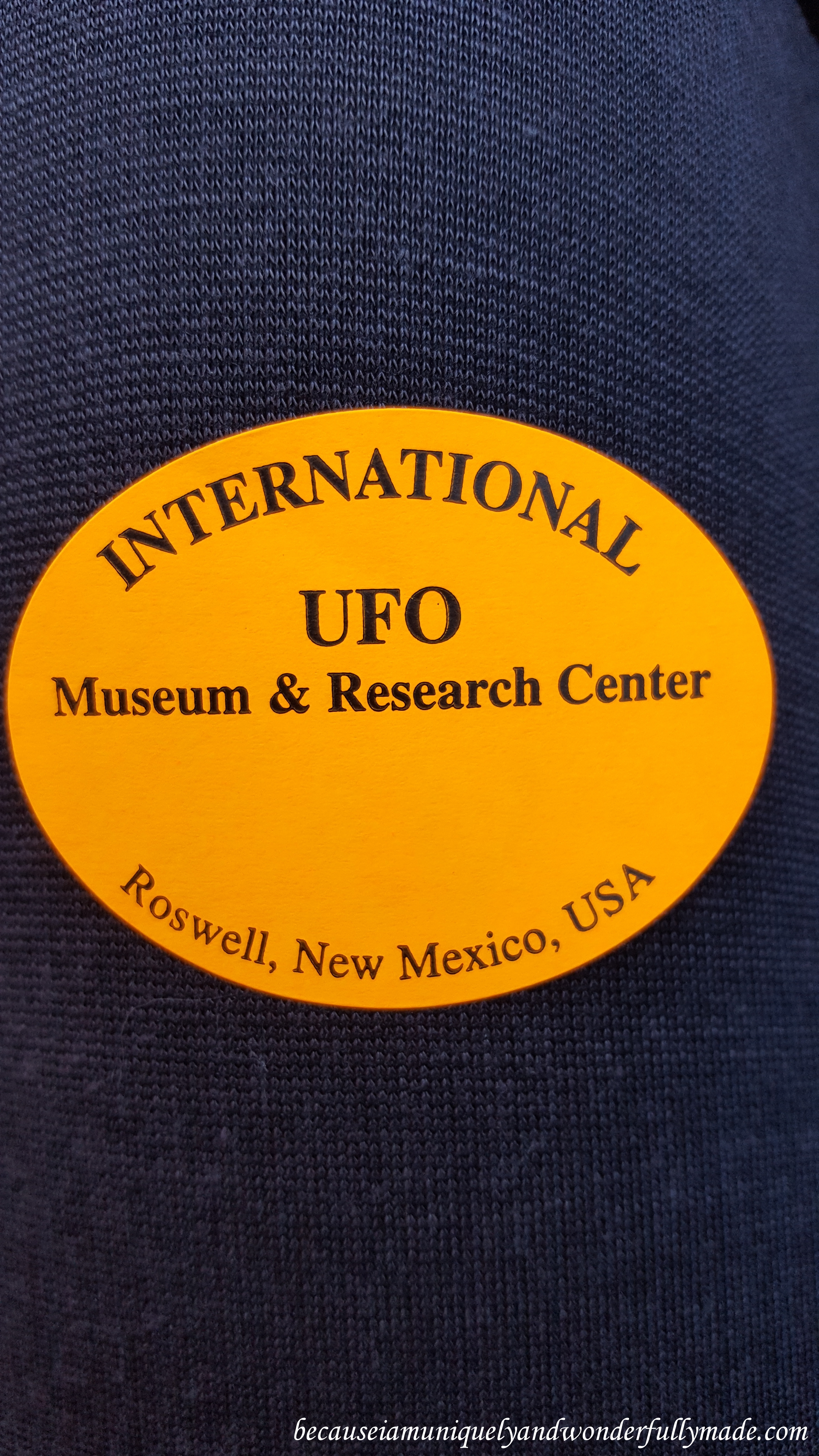 Attendance sticker at International UFO Museum and Research Center in Roswell, New Mexico.
