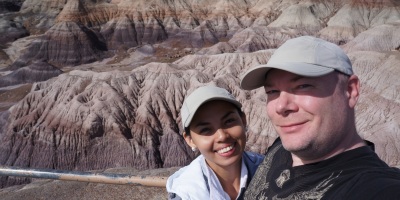 At Blue Mesa in Petrified Forest National Park in Arizona.